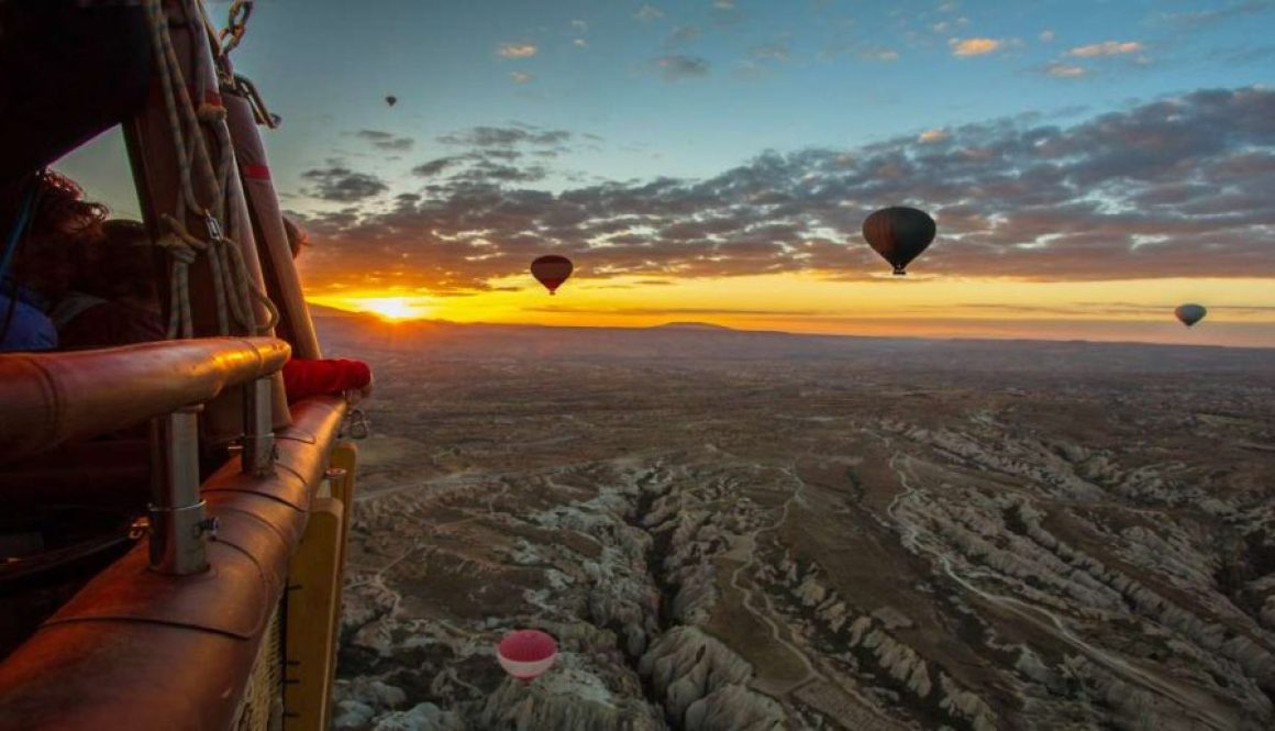 kapadokya balon sepet manzara