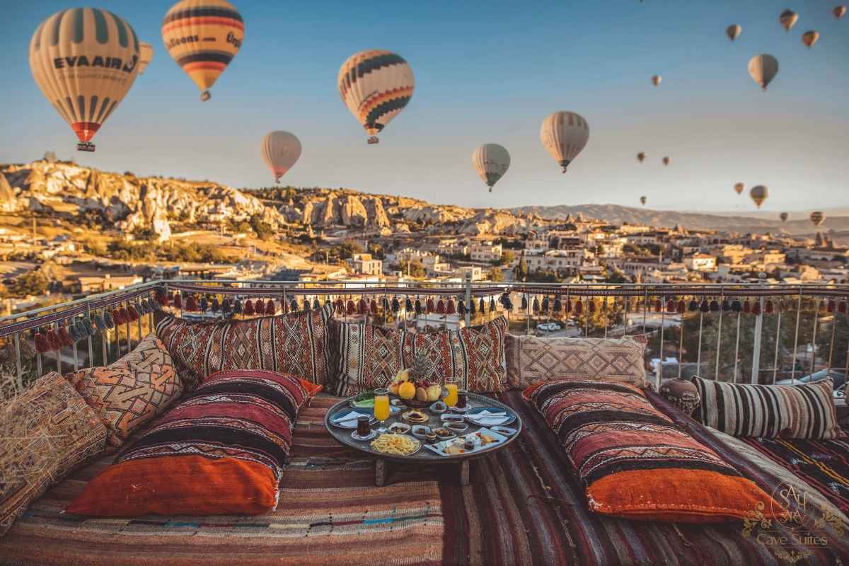 kapadokya balon manzaralı otel